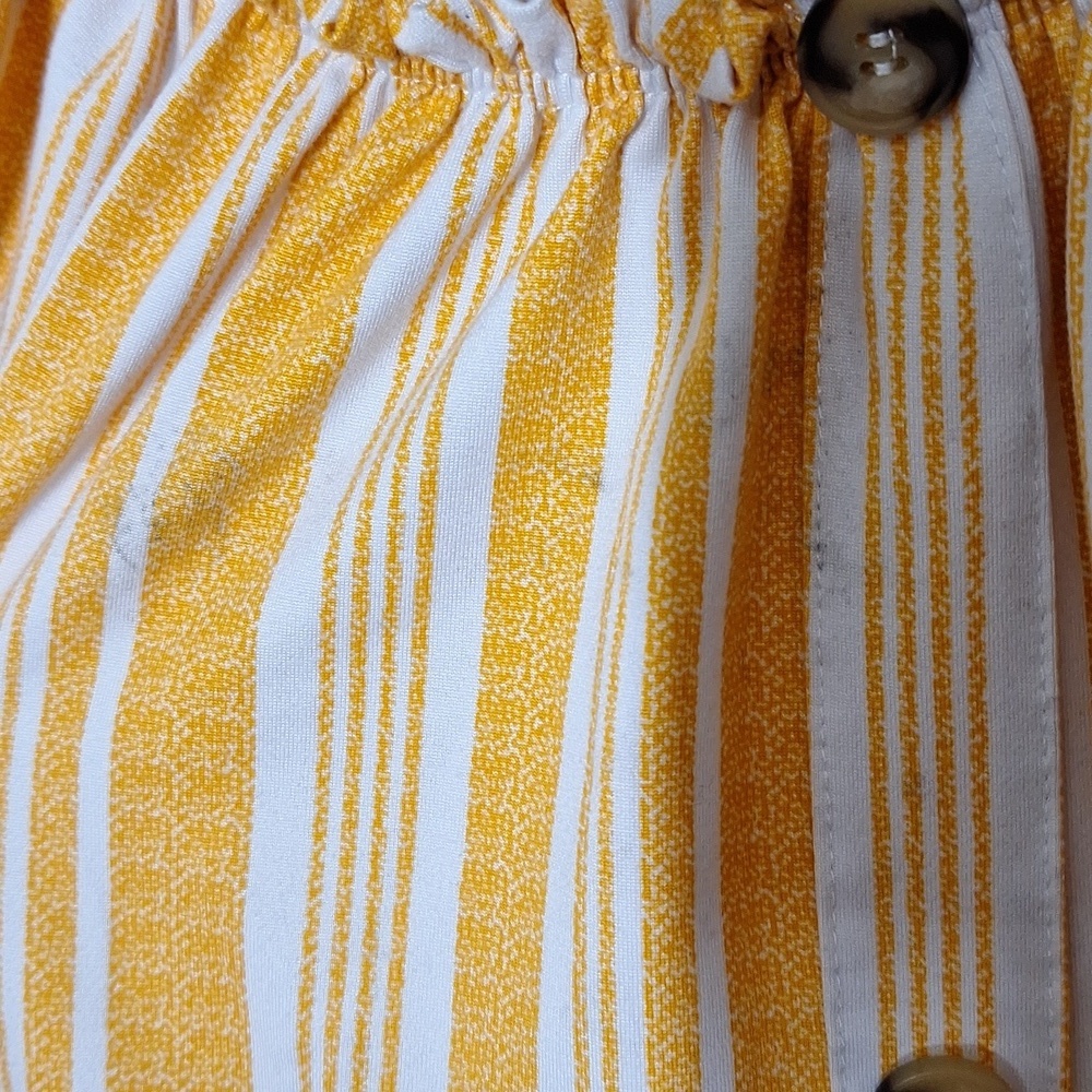 URBAN FREEDOM YELLOW AND WHITE XS BLOUSE - Picture 3 of 6